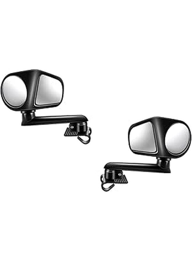 Wide Angle Blind Spot Mirror 2pcs Set 360 Degree Plastic Glass for Car Rear View Safety - Image 1