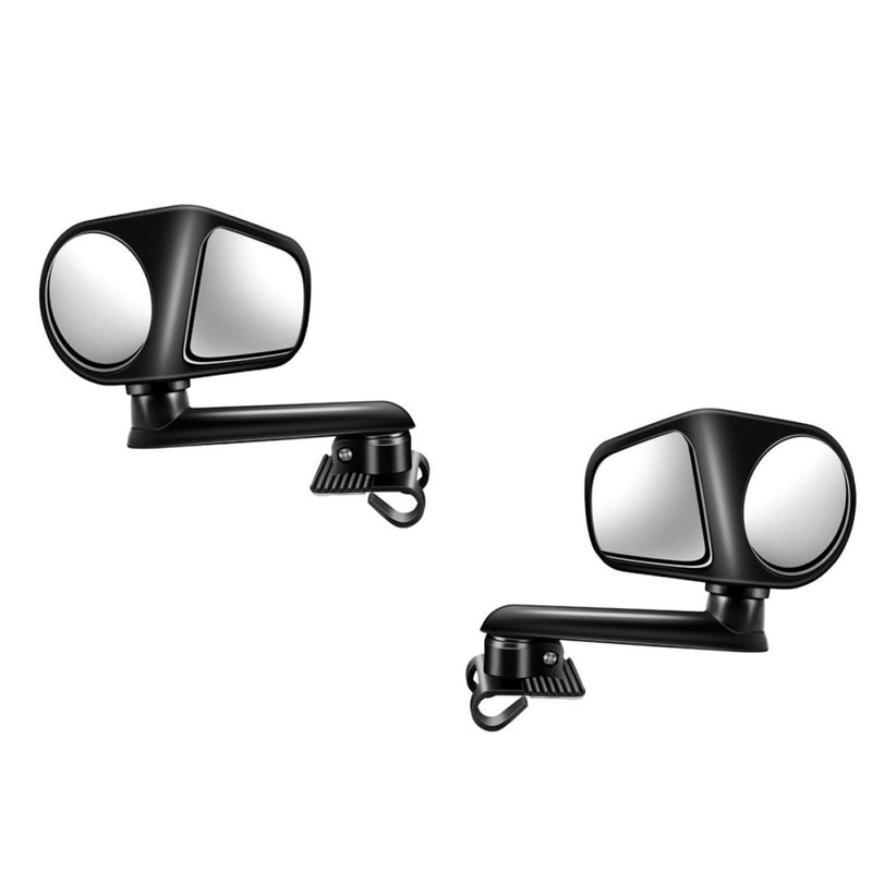 Wide Angle Blind Spot Mirror 2pcs Set 360 Degree Plastic Glass for Car Rear View Safety - Image 2