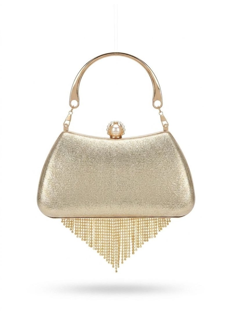 Women's handbag and crossbody bag adorned with shimmering chains and sequins, perfect for weddings and proms. - Image 2