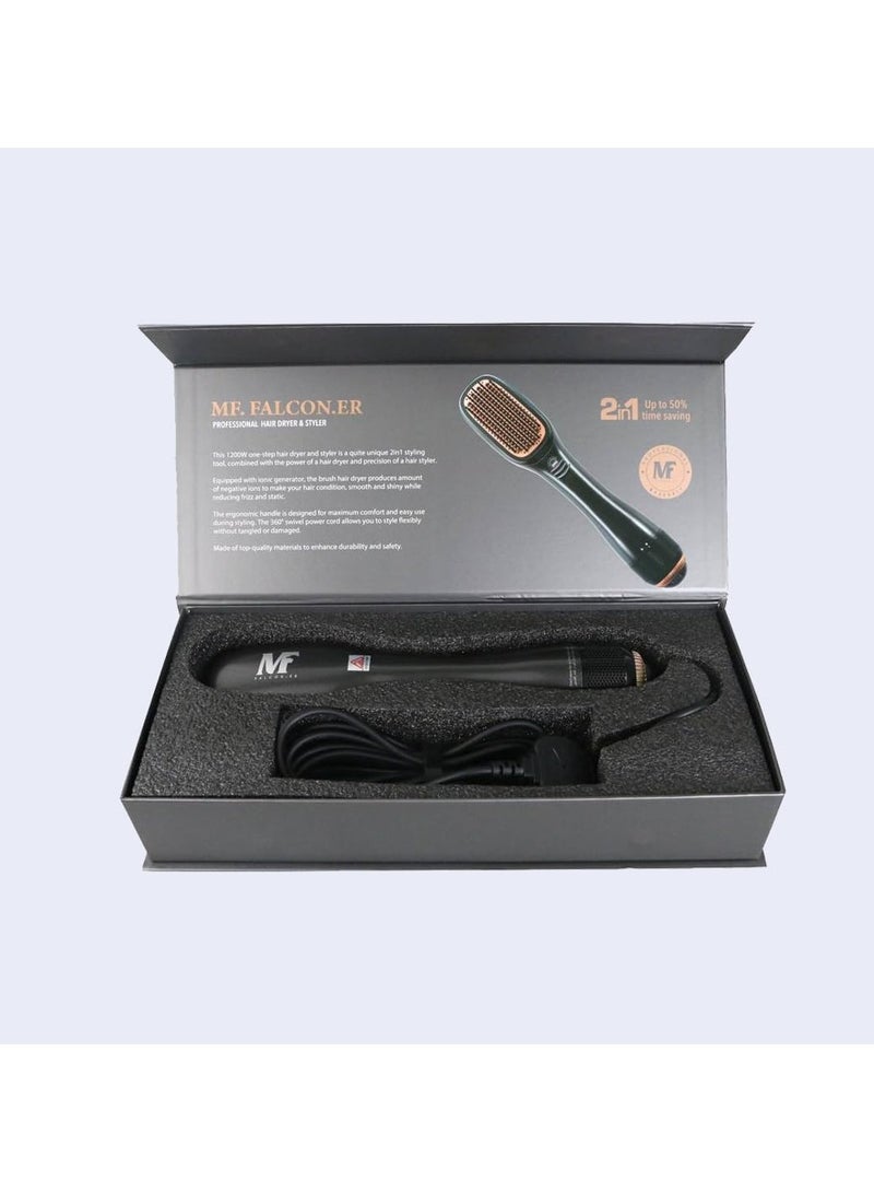 FALCONE FALCON Professional 2-in-1 dual-function hair styling and drying brush, for a quick styling experience and professional results at home or salon - Image 2
