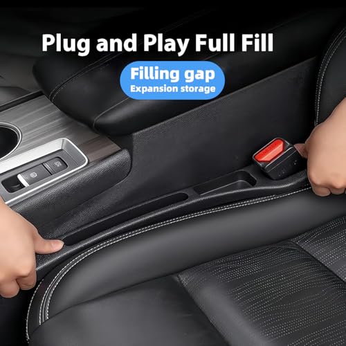 MASSMOT 2 Pcs Car Seat Gap Filler EVA Car Seat Gap Organizer​, Car Seat Gap Storage, Gap Filler Between Seat and Console Compatible (Beige) - Image 2