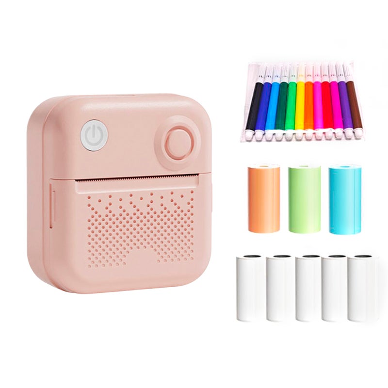 Mini Pocket Printer Portable Thermal Instant Photo Printing Label Maker Machine BT Wireless Connect Compatible with Android or iOS APP Support Receipt Label Memo Sticker Notes Lists Scrapbook DIY - Image 1