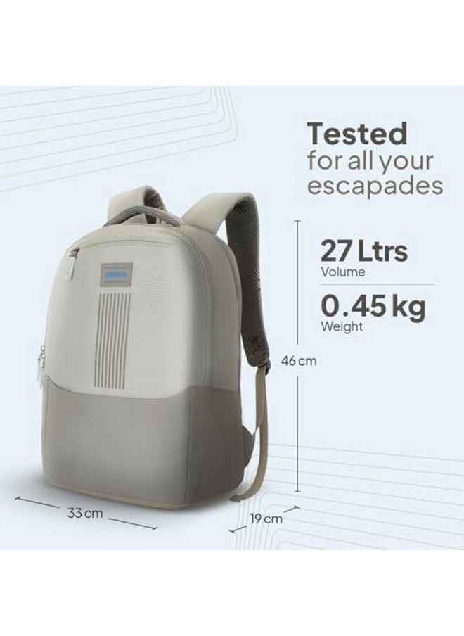 AMERICAN TOURISTER American Tourister New Bounce Style 01, 27L Volume College Backpack with Front Organizer and Spacious Interiors for Men & Women - Beige  - Image 4