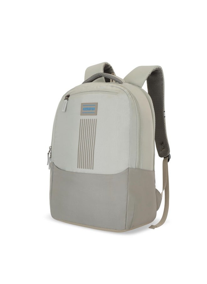 AMERICAN TOURISTER American Tourister New Bounce Style 01, 27L Volume College Backpack with Front Organizer and Spacious Interiors for Men & Women - Beige  - Image 1