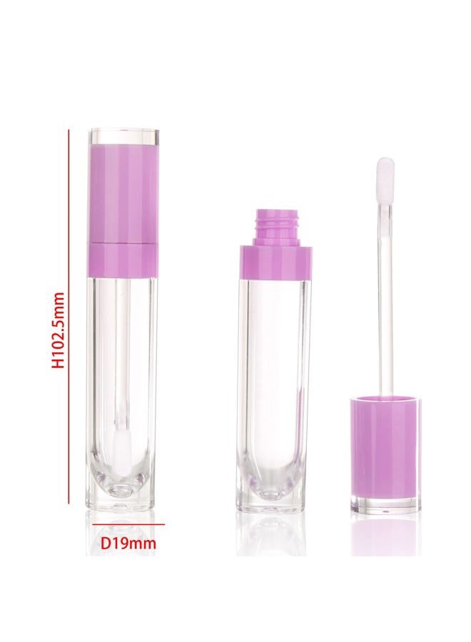 COSIDEA 26 pcs Empty 8ml Lip Gloss Tubes with clear Wand，Round Purple Lipgloss Containers，DIY cosmetic packing Container Bulk Wholesale - Image 2