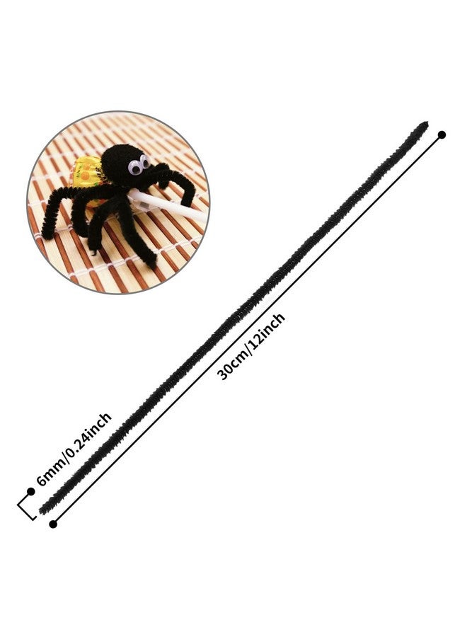 Cuttte Pipe Cleaners Craft Supplies 300Pcs Black Pipe Cleaners Chenille Stems For Craft Kids Diy Art Supplies (6 Mm X 12 Inch) - Image 2