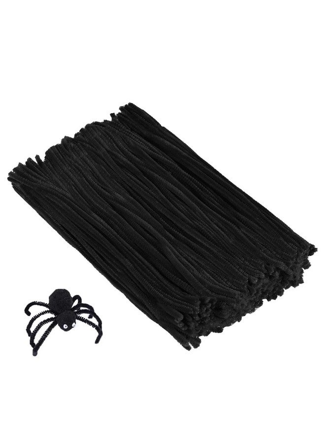 Cuttte Pipe Cleaners Craft Supplies 300Pcs Black Pipe Cleaners Chenille Stems For Craft Kids Diy Art Supplies (6 Mm X 12 Inch) - Image 1