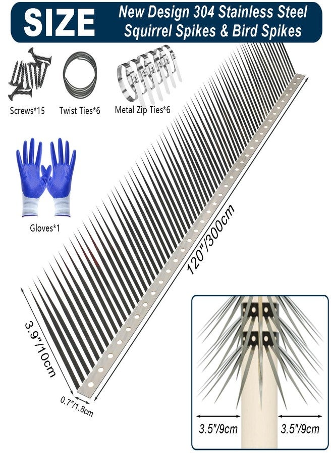 WHCDSTGJ Bird Spikes, Squirrel Spikes and Squirrel Baffles Keep Raccoons, Cats and Snakes Away from Gardens, Fences and Climbing Bird Feeder Poles.(120 inches) - Image 2