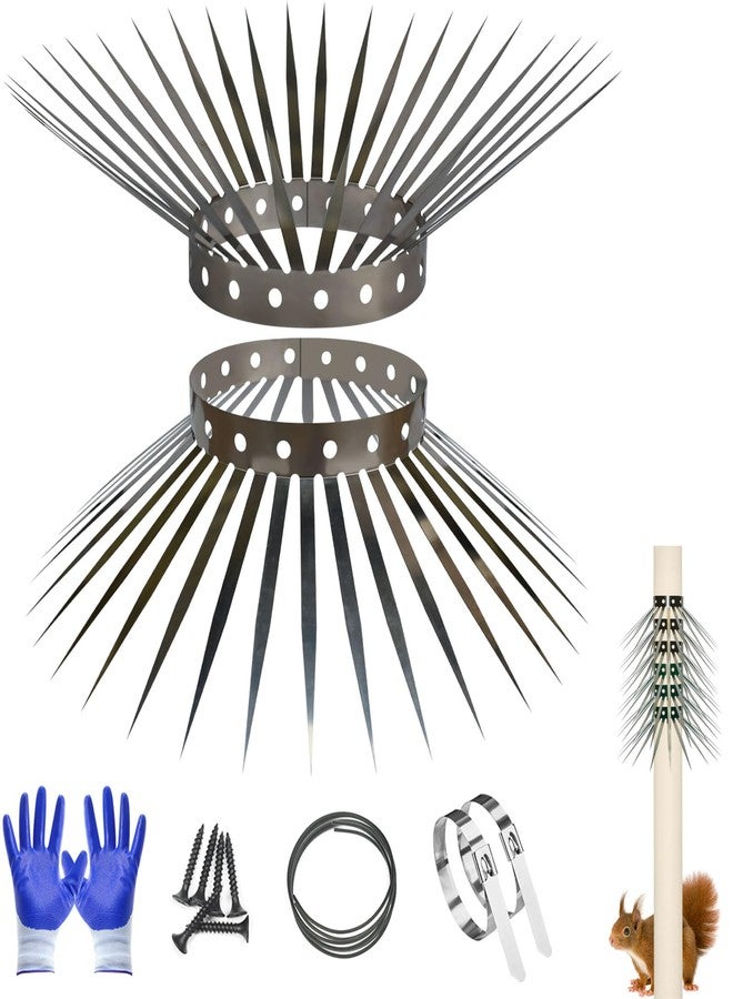 WHCDSTGJ Bird Spikes, Squirrel Spikes and Squirrel Baffles Keep Raccoons, Cats and Snakes Away from Gardens, Fences and Climbing Bird Feeder Poles.(120 inches) - Image 1