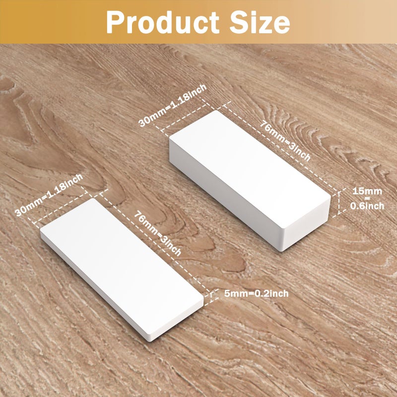 IRONDIY 18 Pcs Furniture Pads,8 Pcs (15Mm Thick)+10 Pcs (5Mm Thick) Wall Protector, Anti-Vibration Soundproof Pads For Bed Frame/Headboard Felt Furniture Protectors,Eva Foam Headboard Stoppers For Wall - Image 2
