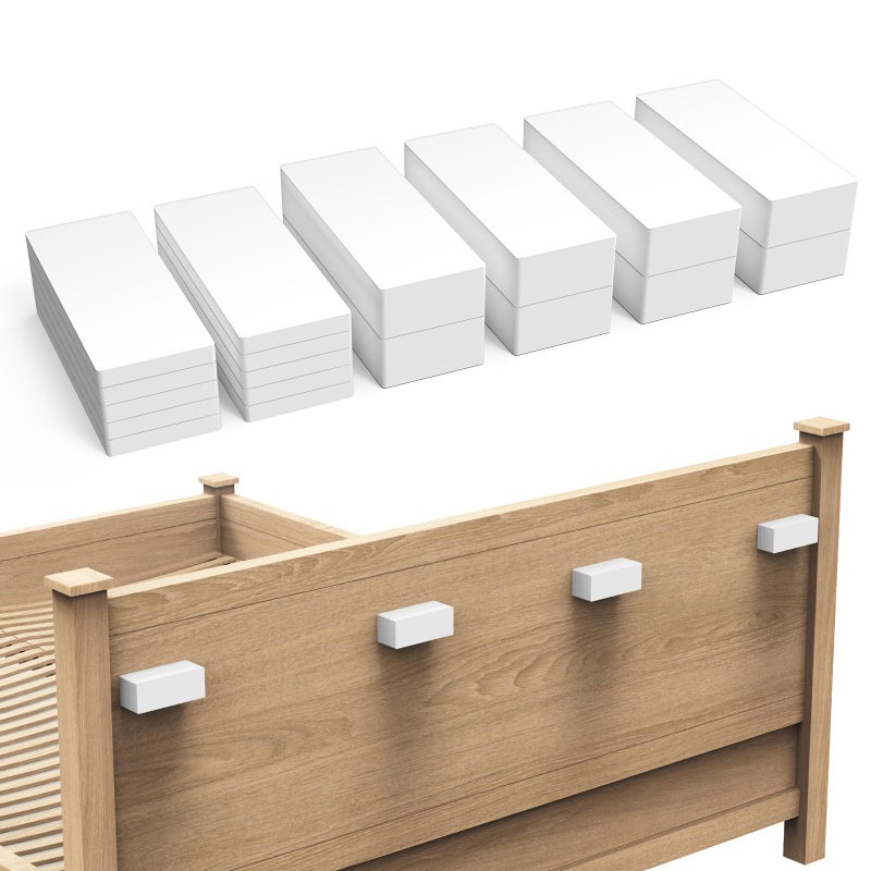 IRONDIY 18 Pcs Furniture Pads,8 Pcs (15Mm Thick)+10 Pcs (5Mm Thick) Wall Protector, Anti-Vibration Soundproof Pads For Bed Frame/Headboard Felt Furniture Protectors,Eva Foam Headboard Stoppers For Wall - Image 1
