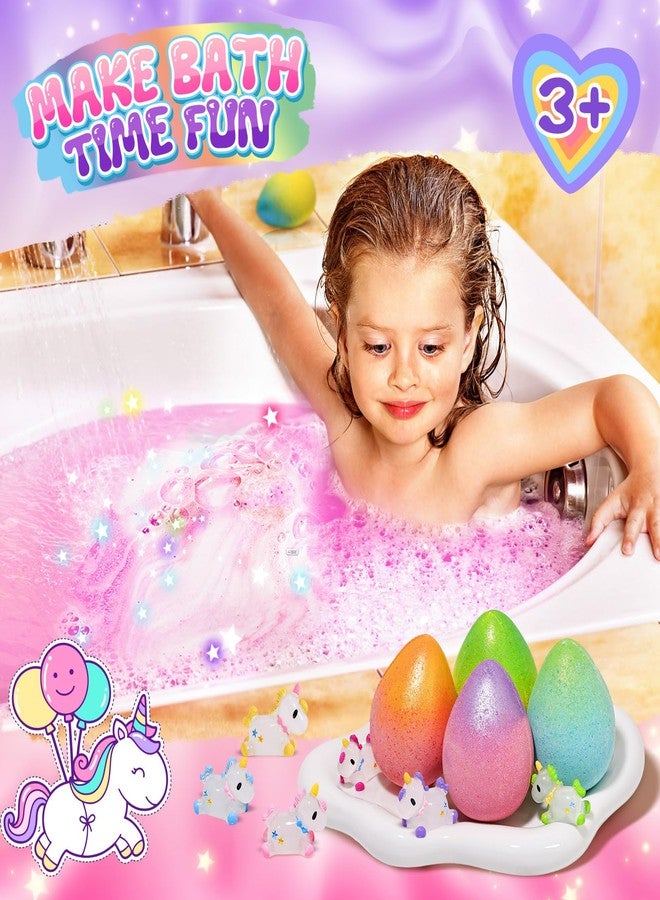 Qivatex Unicorn Bath Bombs for Girls with Toys Inside, Natural Organic - Image 3