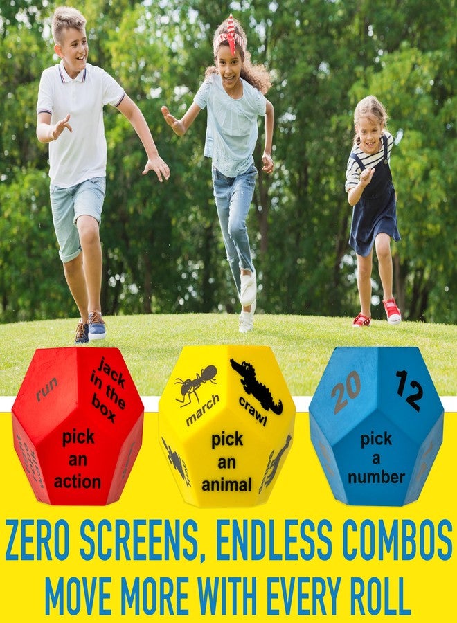 Covelico Exercise Dice for Kids - PE Equipment for Elementary School, Indoor Recess Games & Outdoor Kid Exercise Equipment - Fitness Dice Games, Gross Motor Toys for Playground Equipment for Schools - Image 2