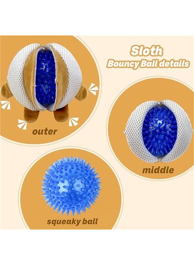 Dog Toys Interactive Dog Toy Ball, 3-in-1 Sloth Squeaky Dog Toy, Dog Chew Toy Dog Toys to Keep Them Busy, for Large Dogs, Medium&Small Dogs to Cleaning Teeth (Sloth)  - Image 2