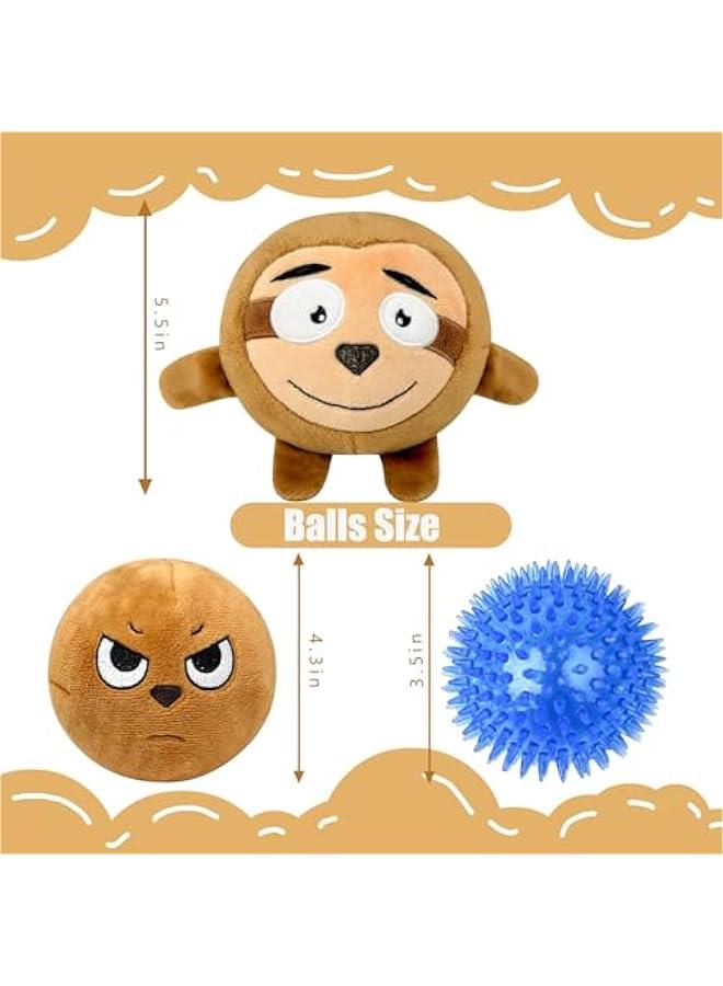 Dog Toys Interactive Dog Toy Ball, 3-in-1 Sloth Squeaky Dog Toy, Dog Chew Toy Dog Toys to Keep Them Busy, for Large Dogs, Medium&Small Dogs to Cleaning Teeth (Sloth)  - Image 3