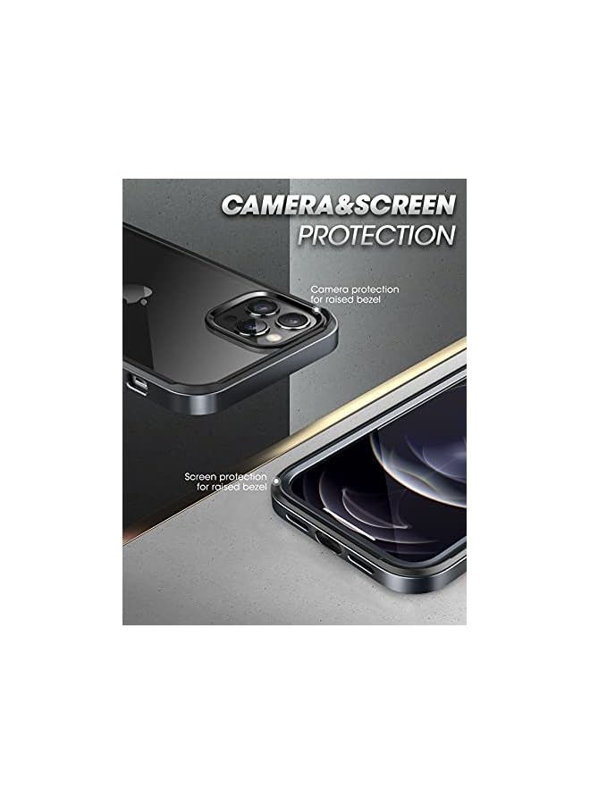 SupCase UB Edge Pro Series Case for iPhone 13 Pro Max (2021 Release) 6.7 Inch, Slim Frame Clear Protective Case with Built-in Screen Protector (Black) - Image 5