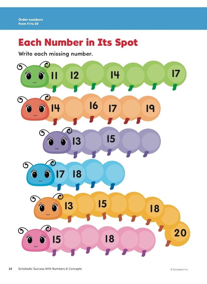 null - Scholastic Success with Numbers & Concepts Workbook - Image 1