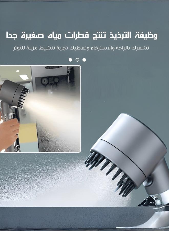 Multifunctional Adjustable High-Pressure Shower Head with Integrated Massage Brush - Image 4