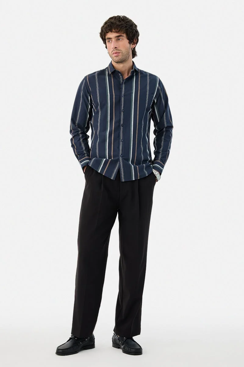 SNITCH Stripes Slim Fit Shirt