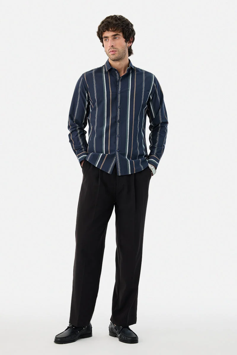 سنيتش قميص مخطط بقصة ضيقة