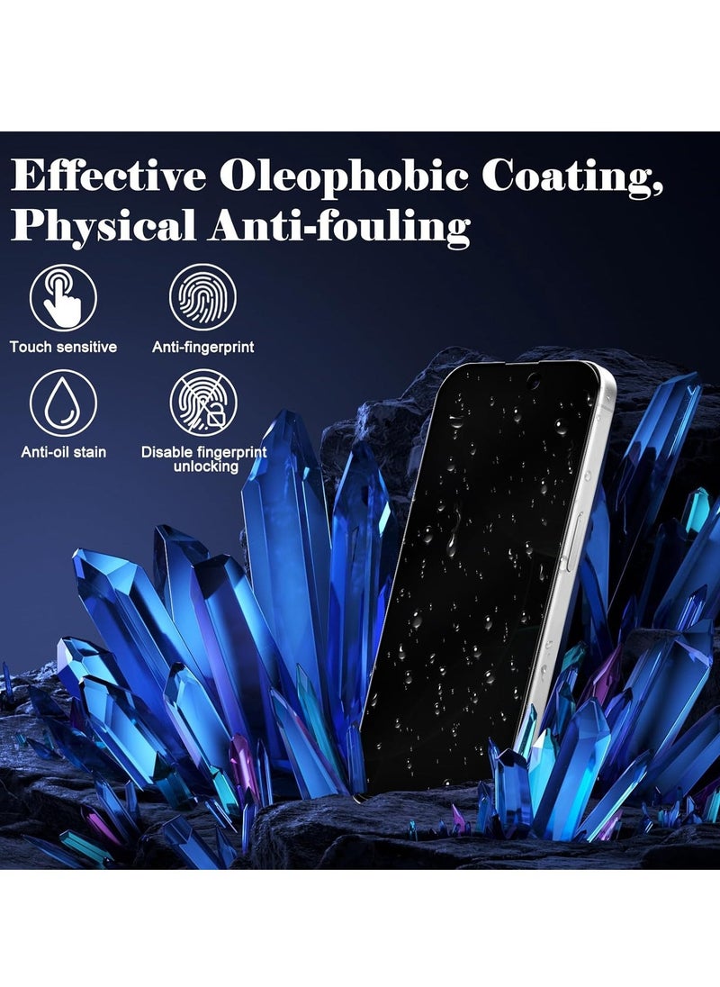 vesus 2-Pack Privacy Screen Protector for iPhone 16 Pro Max 6.9" â€“ Tempered Glass [Anti-Spy] [9H Hardness] [Anti-Scratch] [Easy Installation] - Image 2
