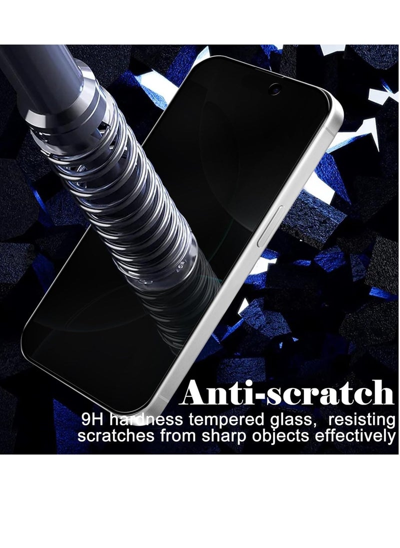 vesus 2-Pack Privacy Screen Protector for iPhone 16 Pro Max 6.9" â€“ Tempered Glass [Anti-Spy] [9H Hardness] [Anti-Scratch] [Easy Installation] - Image 5
