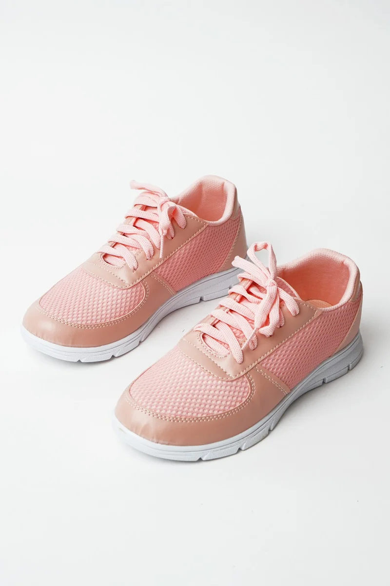 Pembe Potin Pink Potin New Season Mesh Lace-Up Comfortable Sole Women's Sneakers A1971-23