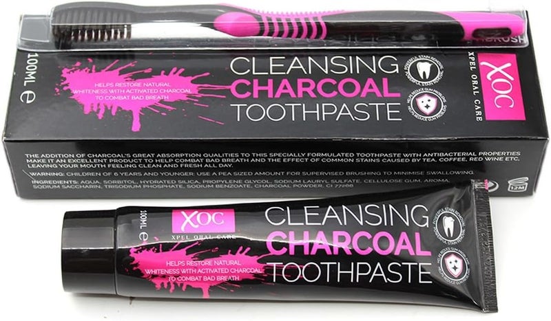 Xpel - Charcoal Tooth Paste with Brush - 100 ml - Image 3