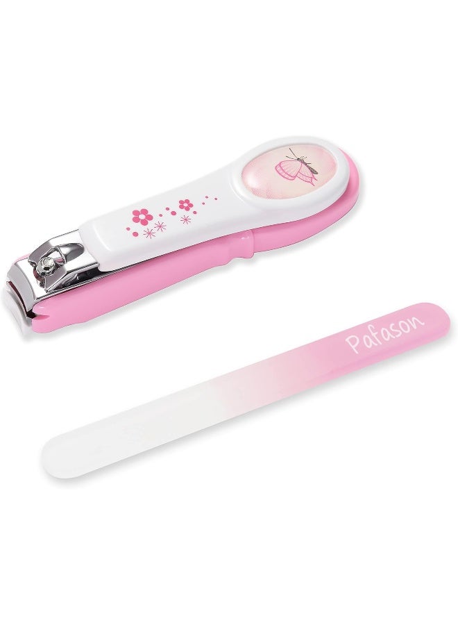 PAFASON Baby Safety Nail Clipper with Nail Catcher and Baby Glass Nail File - Image 1