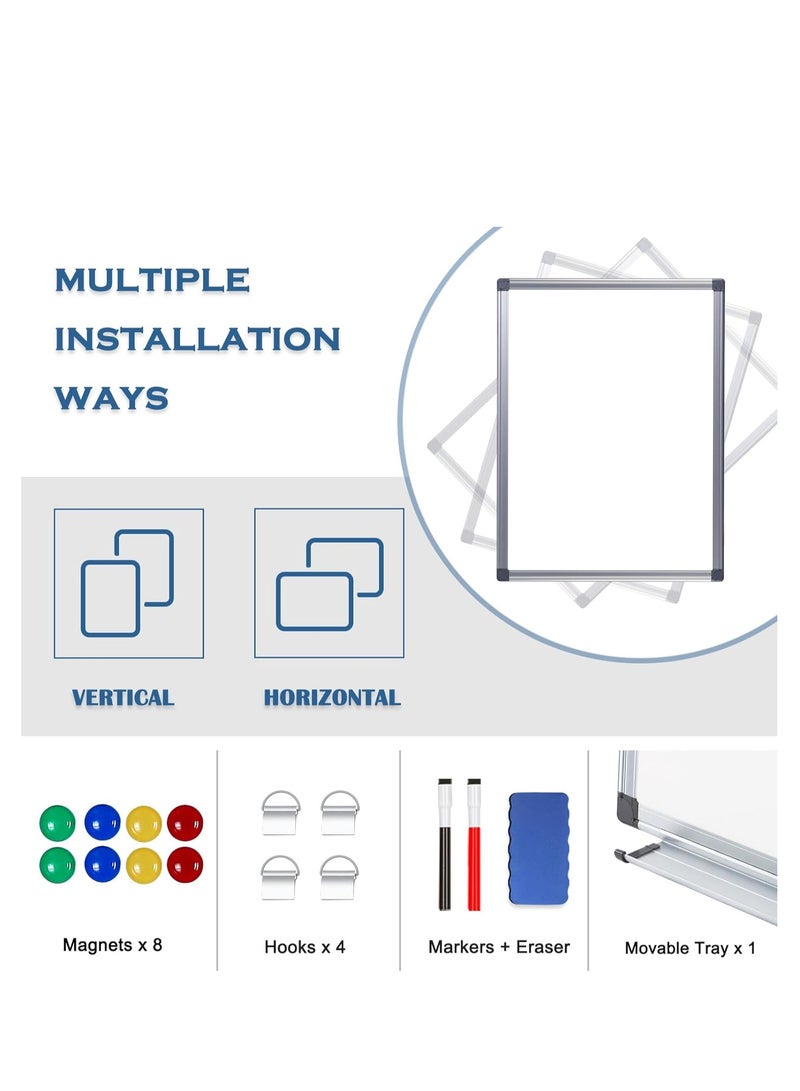 Terabyte Magnetic Whiteboard Dry Erase Board, 50 x 70 cm, Wall Mountable White Board with Aluminum Frame - Image 5
