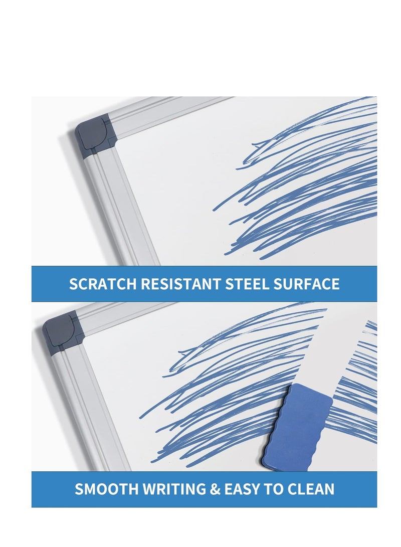 Terabyte Magnetic Whiteboard Dry Erase Board, 50 x 70 cm, Wall Mountable White Board with Aluminum Frame - Image 2