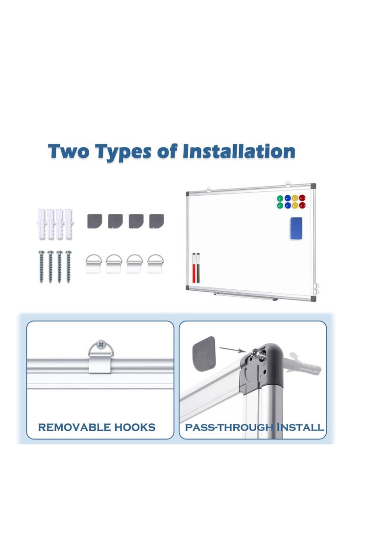 Terabyte Magnetic Whiteboard Dry Erase Board, 50 x 70 cm, Wall Mountable White Board with Aluminum Frame - Image 4