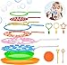 B bangcool Bubble Wands Set Big Bubbles Wand Funny Bubbles Maker with Tray Nice for Outdoor Playtime Birthday Party Games Suitable for All Age People - Image 3