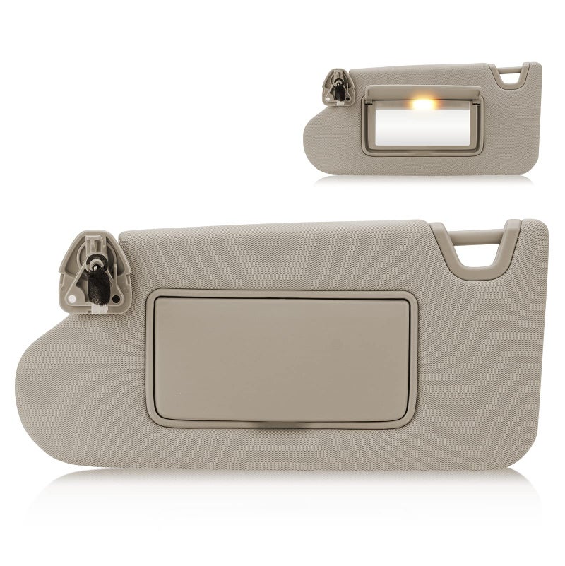 Left Driver side Sun Visor for Nissan Altima 2013 2014 2015 2016 2017 2018 Replace for 964013TA2A Beige Left side Sun Visor with Light
