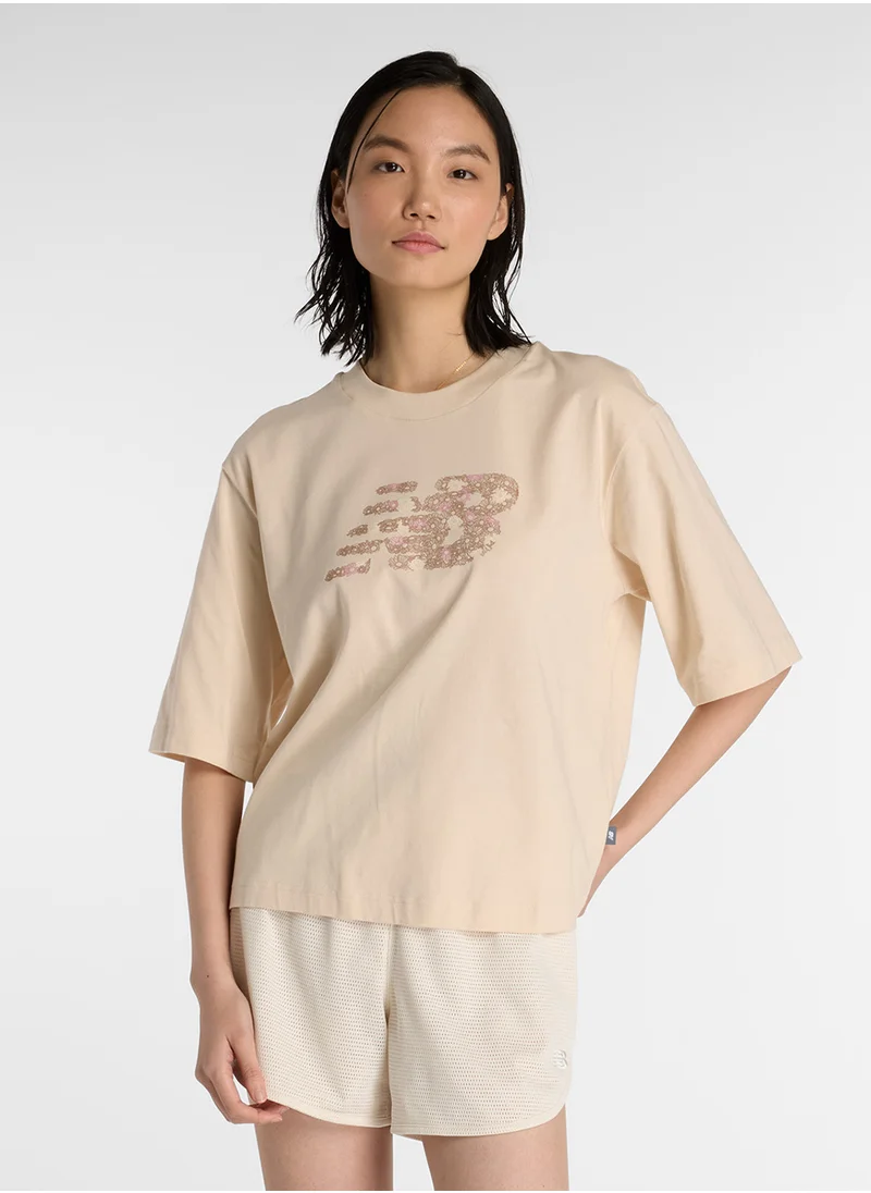 New Balance Flower Logo T-Shirt