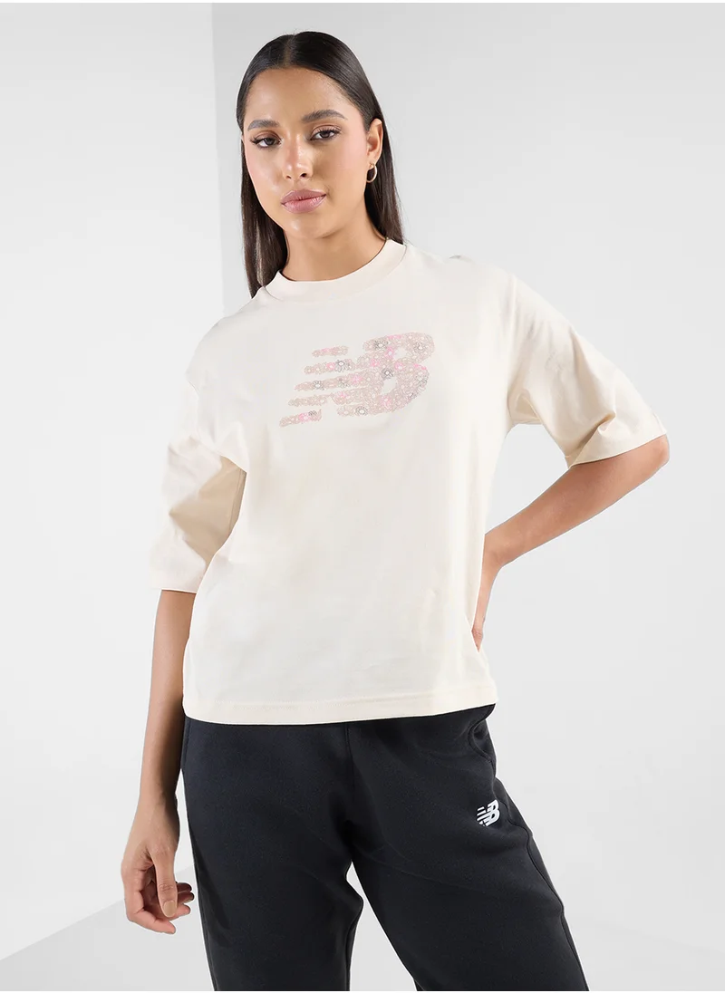 New Balance Flower Logo T-Shirt