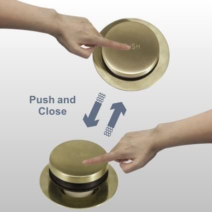 HIDROP Gold Brushed Tub Drain Tip-Toe Tub Trim Set Conversion Kit Assembly  Hidrop Bathtub Drain Replacement Trim Kit With 2-Hole Overflow Faceplate And Universal Fine/Coarse Thread Brushed Gold - Image 3