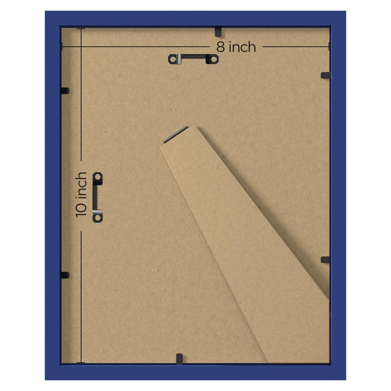 eletecpro 8x10 Picture Frames Set of 10, Picture Frame Collage Wall Decor Display 5x7 Photo With Mat or 8x10 without Mat, Home Decor Gallery Frame for Table Top or Wall Mounting, Blue - Image 4