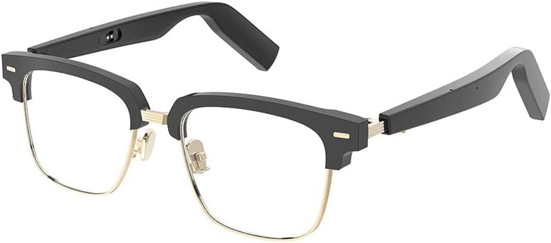 نظارات صوتية ذكية بلوتوث، عدسات فلتر الضوء الأزرق نظارات ذكية، مساعدين صوتيين، عصرية ومريحة، IP67 مقاومة للماء، نظارات ترفيهية داخلية في الهواء الطلق (أسود) - Image 1