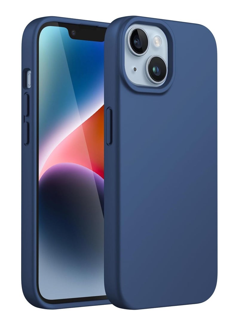 DUSALA iPhone 14 Case, Liquid Silicone Phone Case for iPhone 14 6.1 Inch, Colorful Silky-Soft Protective Cover (Blue) - Image 1