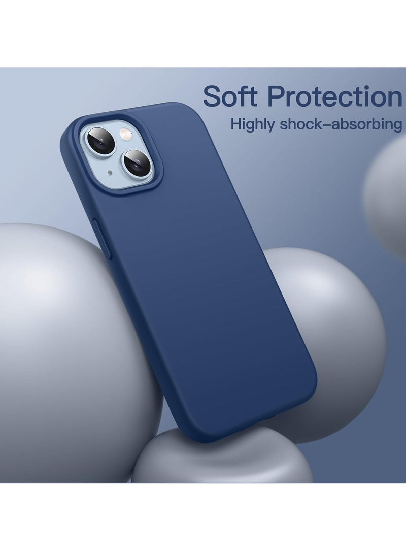 DUSALA iPhone 14 Case, Liquid Silicone Phone Case for iPhone 14 6.1 Inch, Colorful Silky-Soft Protective Cover (Blue) - Image 4