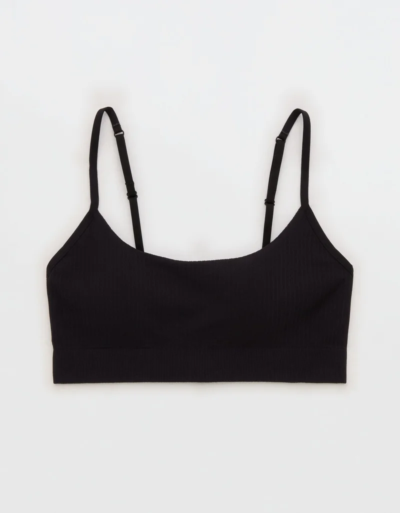 Aerie  Aerie Superchill Seamless Rib Padded Scoop Bralette for Women | Best Price UAE