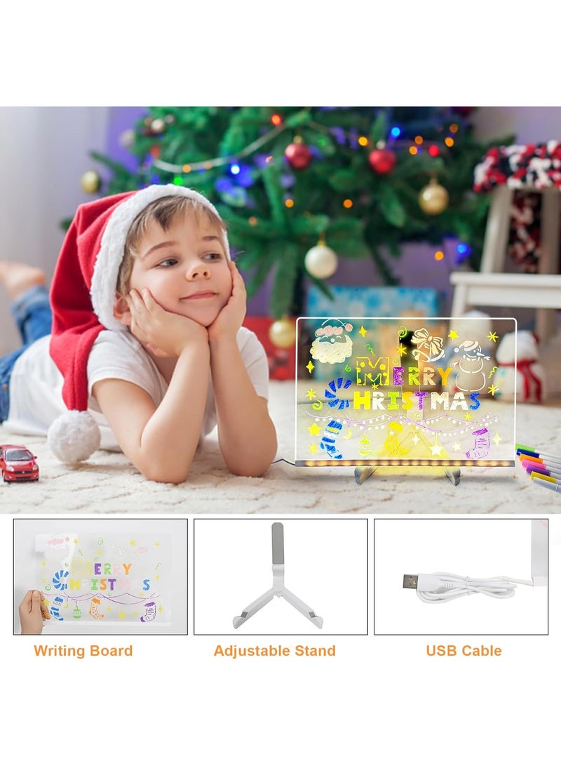 Kimaya LED Acrylic Message Board with 7 Color Pens – Multi-Function Night Light, Erasable Desktop Note Board for Home, Office & School - Image 2