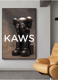 Merry Moments KAWS Artwork Modern Canvas Paintings Sketch Poster Print Wall Art Pictures for Living Room Bedroom Home Decor with Aluminum Black Frame 40X60Cm  - Image 1