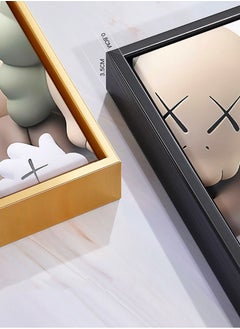 Merry Moments KAWS Artwork Modern Canvas Paintings Sketch Poster Print Wall Art Pictures for Living Room Bedroom Home Decor with Aluminum Black Frame 40X60Cm  - Image 4