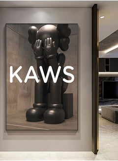 Merry Moments KAWS Artwork Modern Canvas Paintings Sketch Poster Print Wall Art Pictures for Living Room Bedroom Home Decor with Aluminum Black Frame 40X60Cm  - Image 3