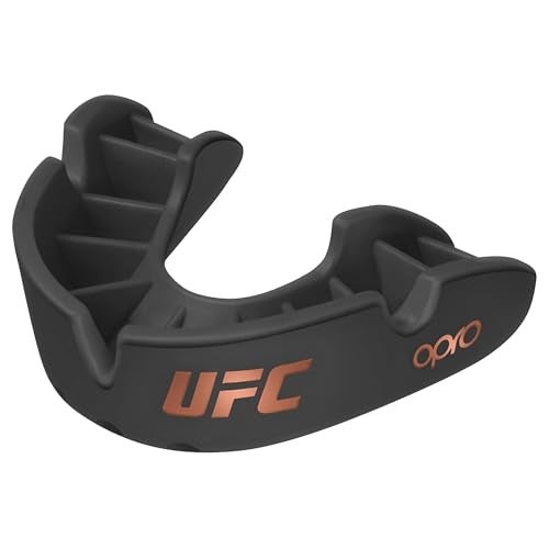 OPRO Bronze Level Sports Mouthguard – Custom-Fit, Breathable, Slim Design – Protective Mouth Guard for Football, Wrestling, Boxing, MMA, Lacrosse & All Contact Sports, Case Included – Black, Youth - Image 1