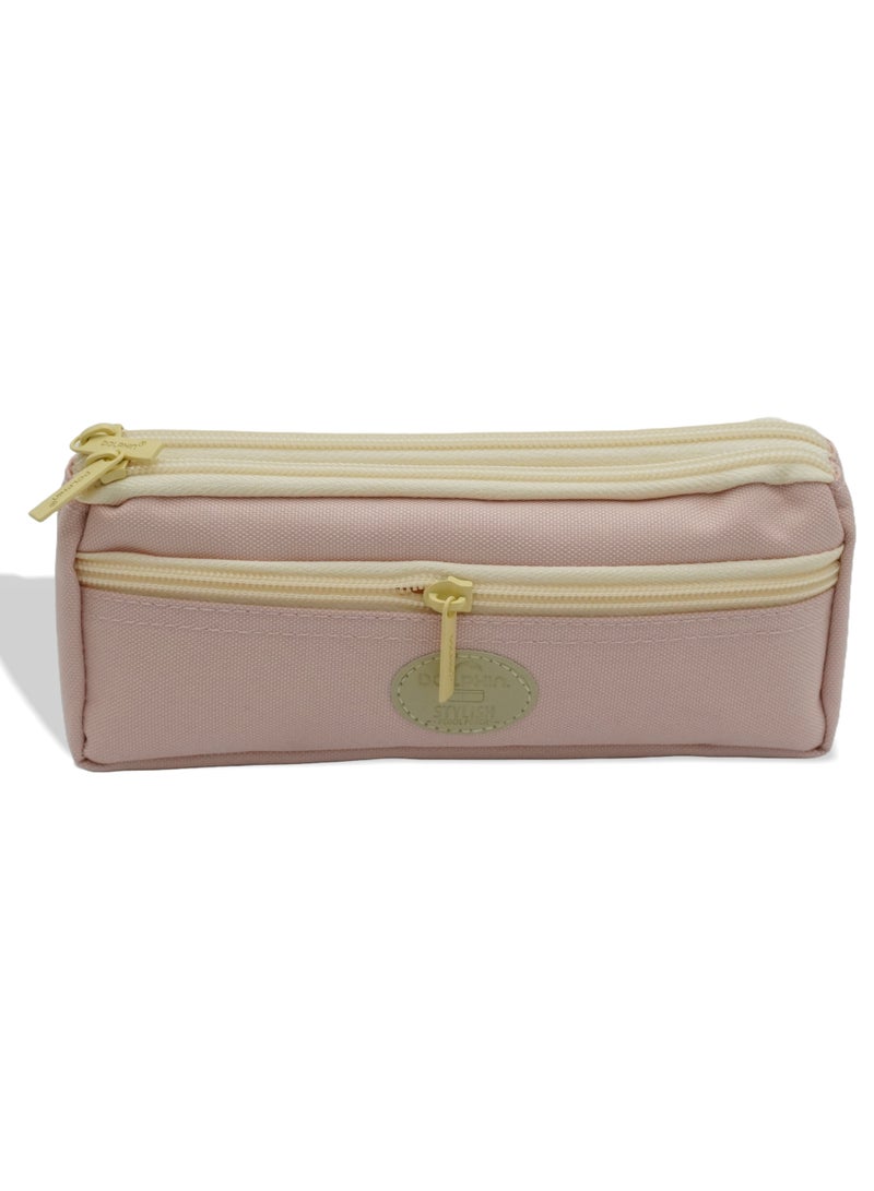 Dolphin Stylish Pencil Pouch 6420 – Double Deck, Classic Design, High Capacity, Washable & Durable 