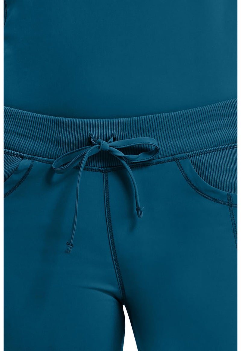 Cherokee Infinity Straight Leg Drawstring Women Scrub Pants 360 Stretch with 4 Pockets 1123AP, S Petite, Caribbean Blue - Image 4