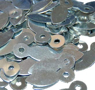 100 Pack 1 Zinc Plated Flat Turn Buttons with 100 Zinc Plated 38x4 Screws
